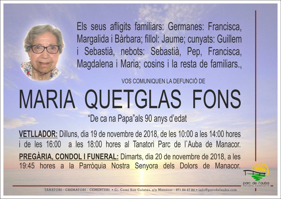 MARIA QUETGLAS FONS