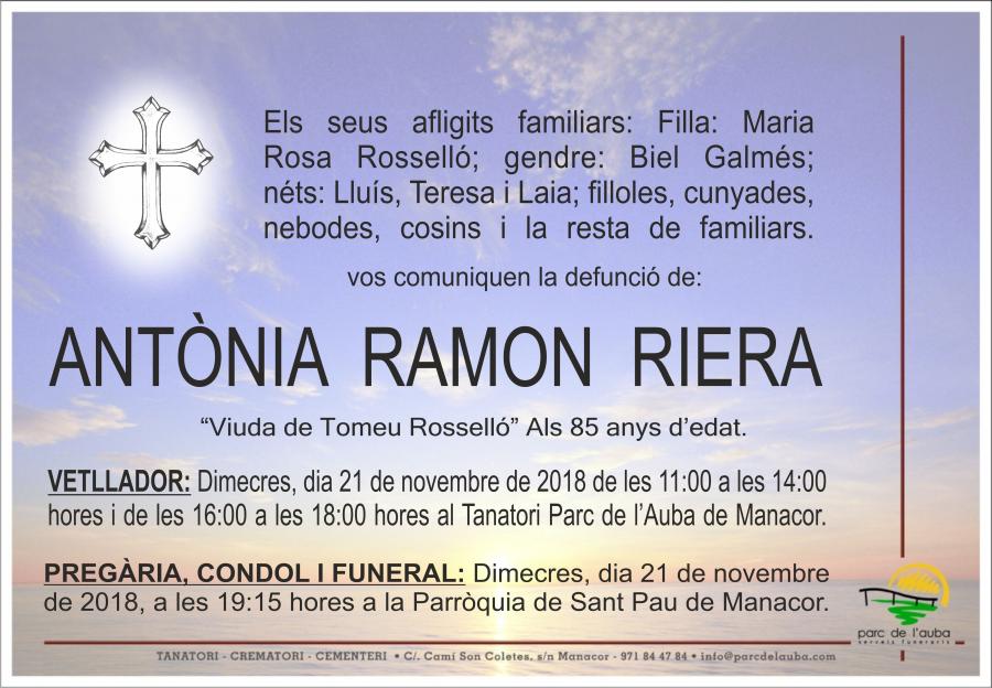 ANTÃ'NIA RAMON RIERA