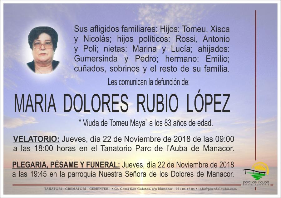 MARIA DOLORES RUBIO LÓPEZ