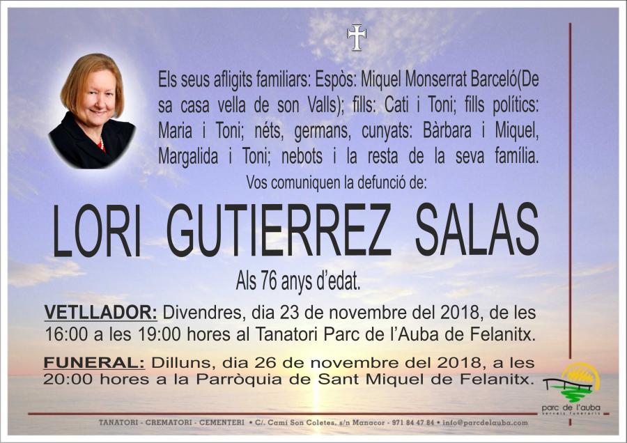 LORENZA PILAR GUTIERREZ SALAS