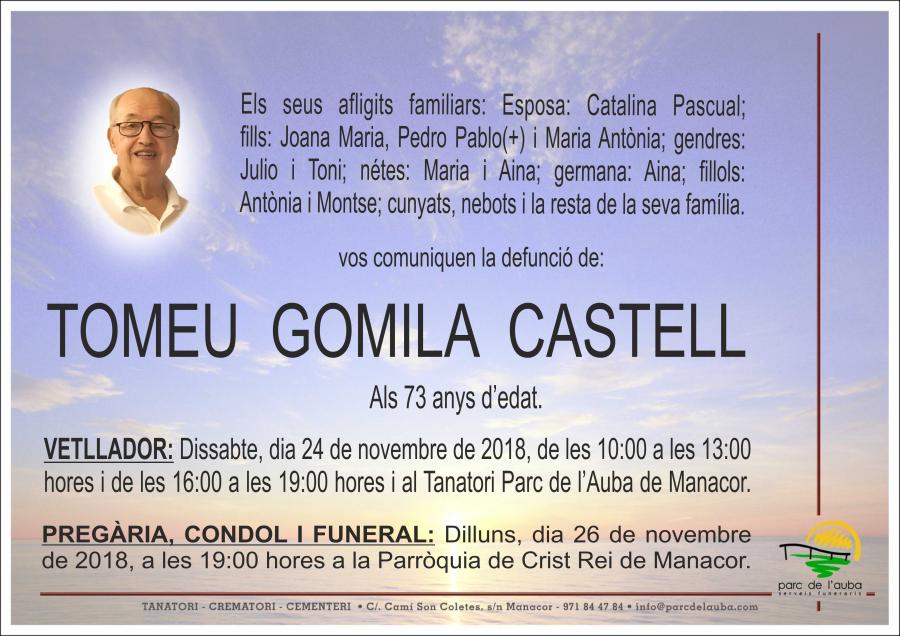 TOMEU GOMILA CASTELL