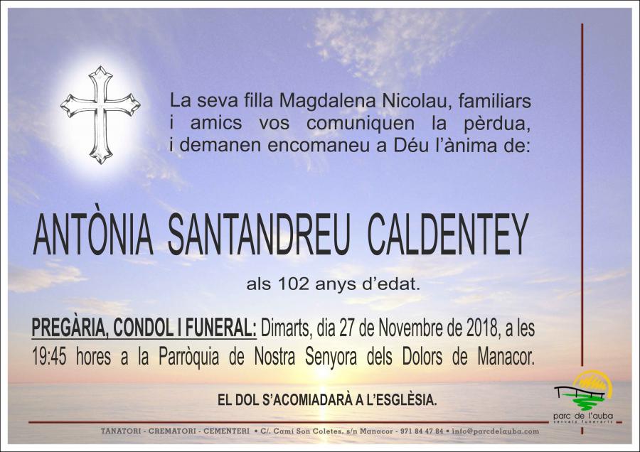 ANTÃ'NIA SANTANDREU CALDENTEY