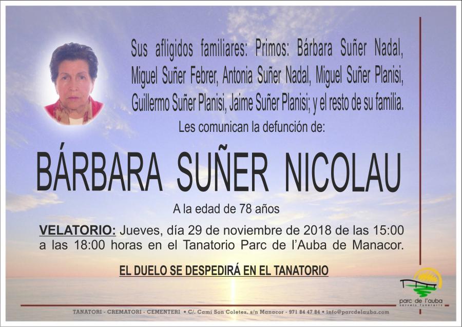 BÁRBARA SUÑER NICOLAU
