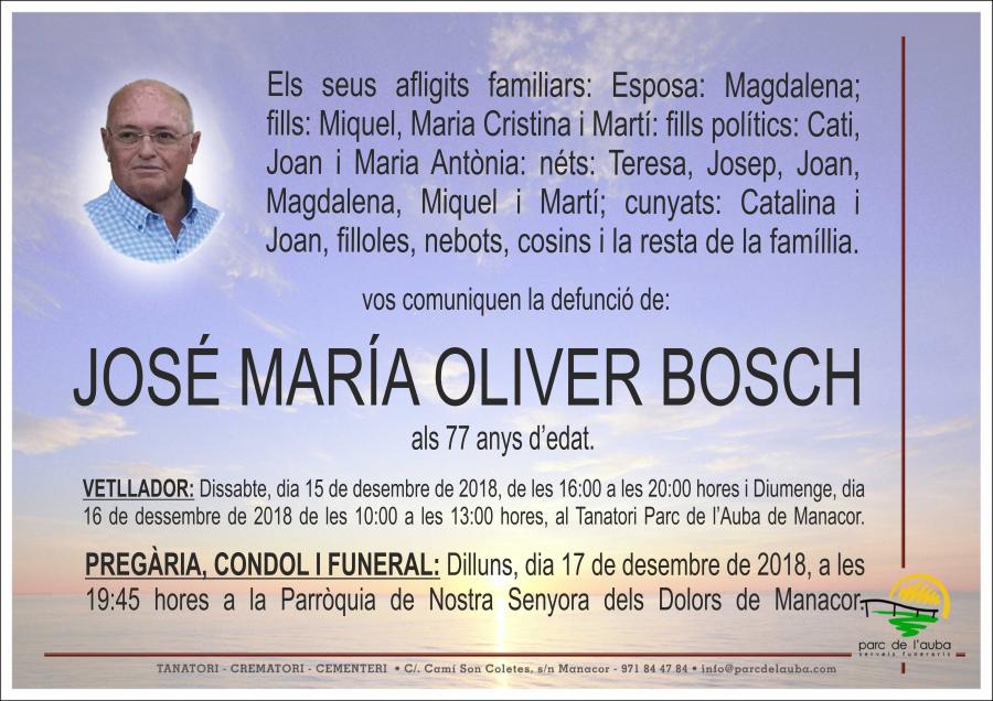 JOSE MARIA OLIVER BOSCH