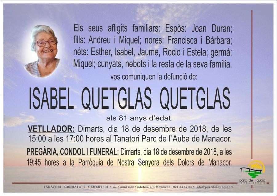 ISABEL QUETGLAS QUETGLAS