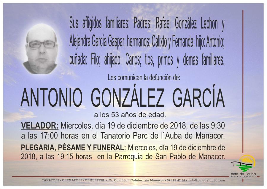 ANTONIO GONZÁLEZ GARCÍA