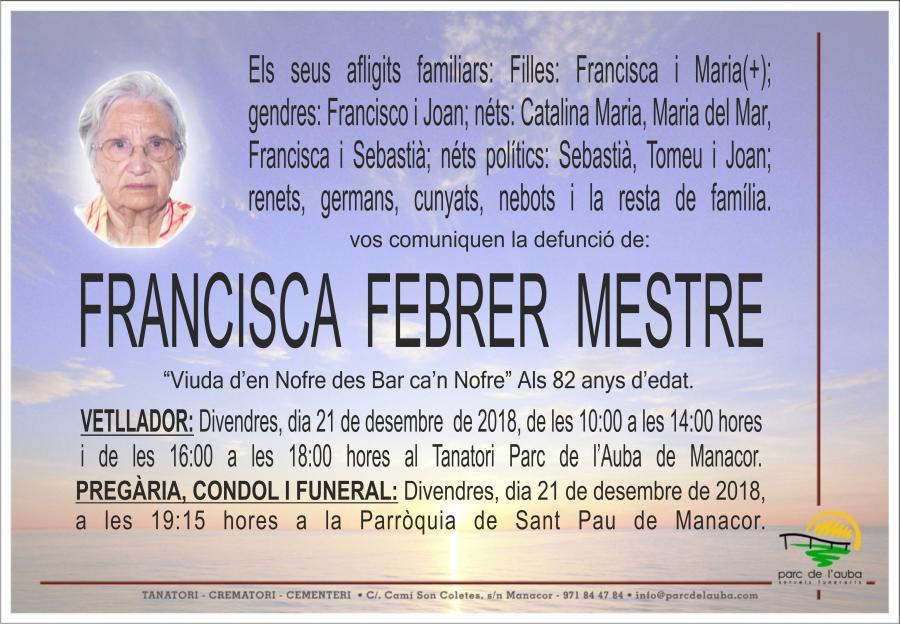 FRANCISCA  FEBRER MESTRE