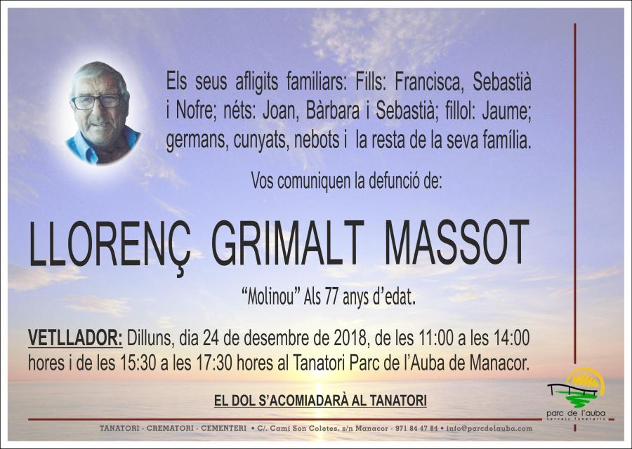LLORENÇ GRIMALT MASSOT