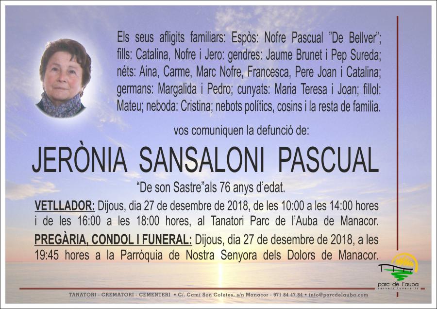 JERÃ'NIA SANSALONI PASCUAL