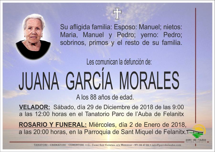 JUANA  GARCÍA MORALES