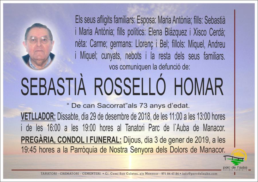SEBASTIÀ ROSSELLÓ HOMAR
