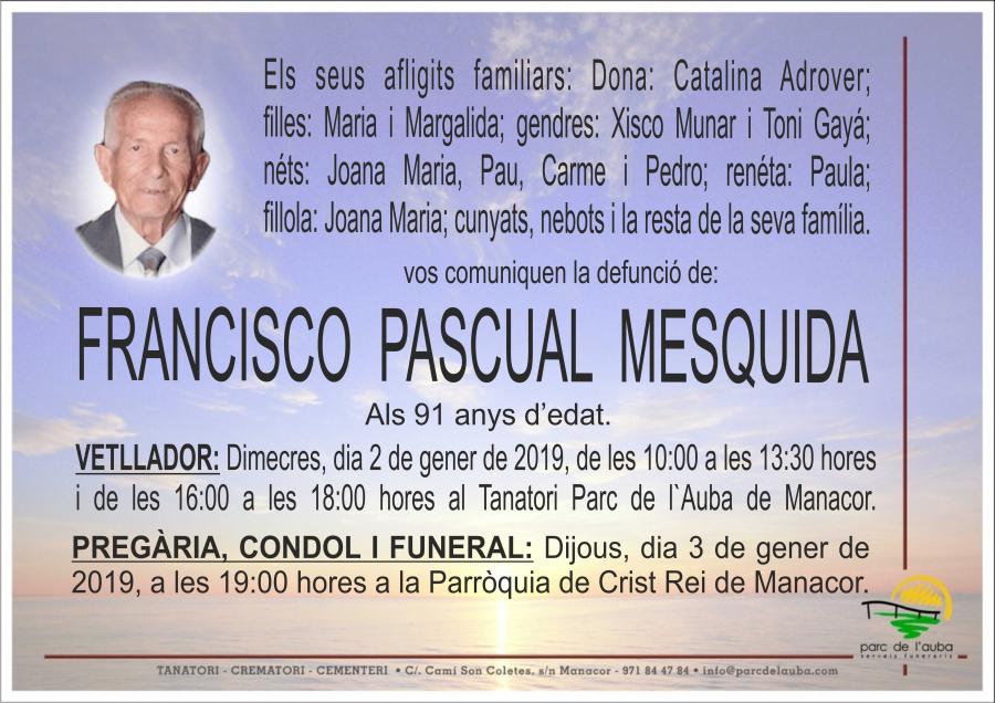 FRANCISCO PASCUAL MESQUIDA