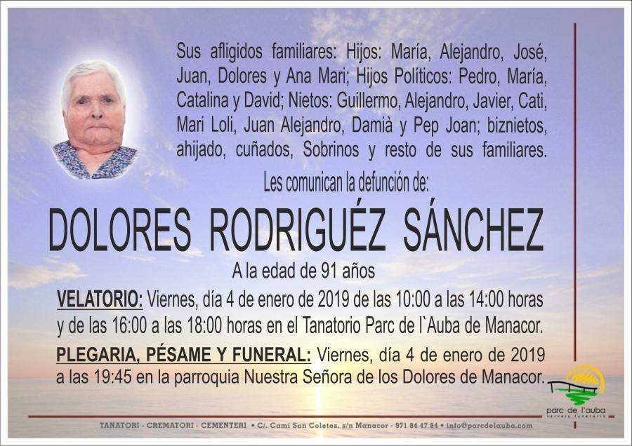 DOLORES RODRIGUÉZ SÁNCHEZ