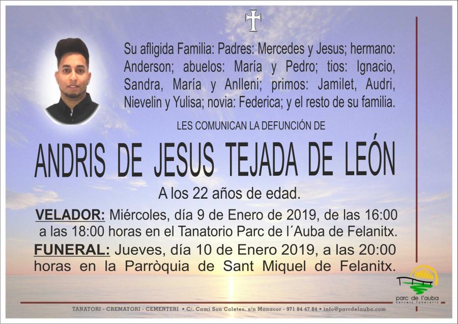 ANDRIS DE JESUS TEJADA DE LEÓN