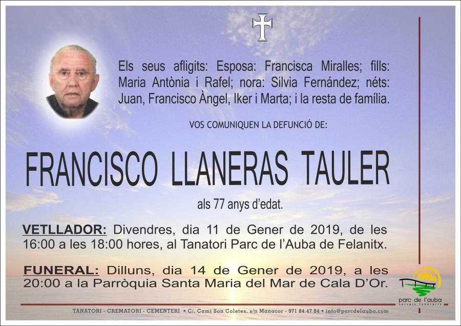 FRANCISCO LLANERAS TAULER