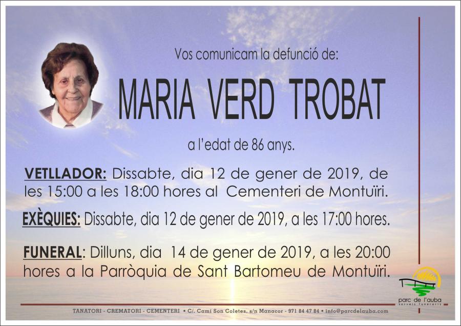 MARIA VERD TROVAT