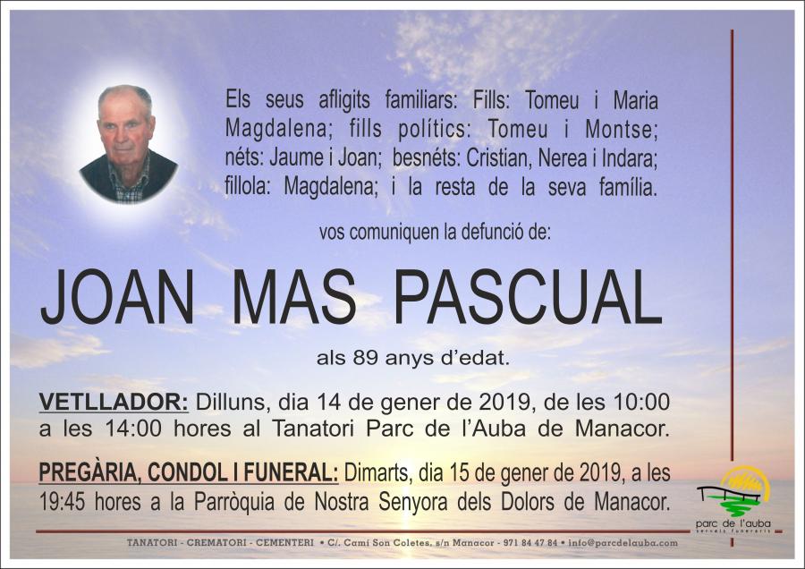 JOAN MAS PASCUAL