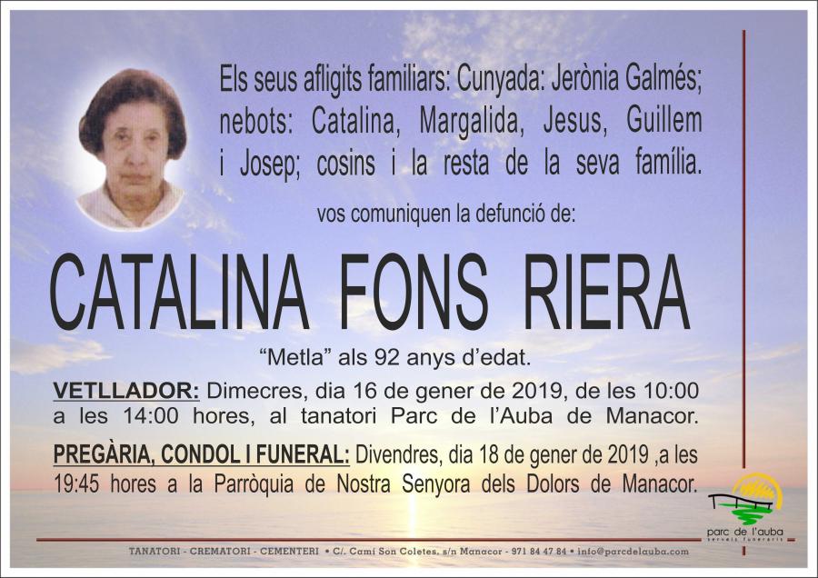 CATALINA FONS RIERA