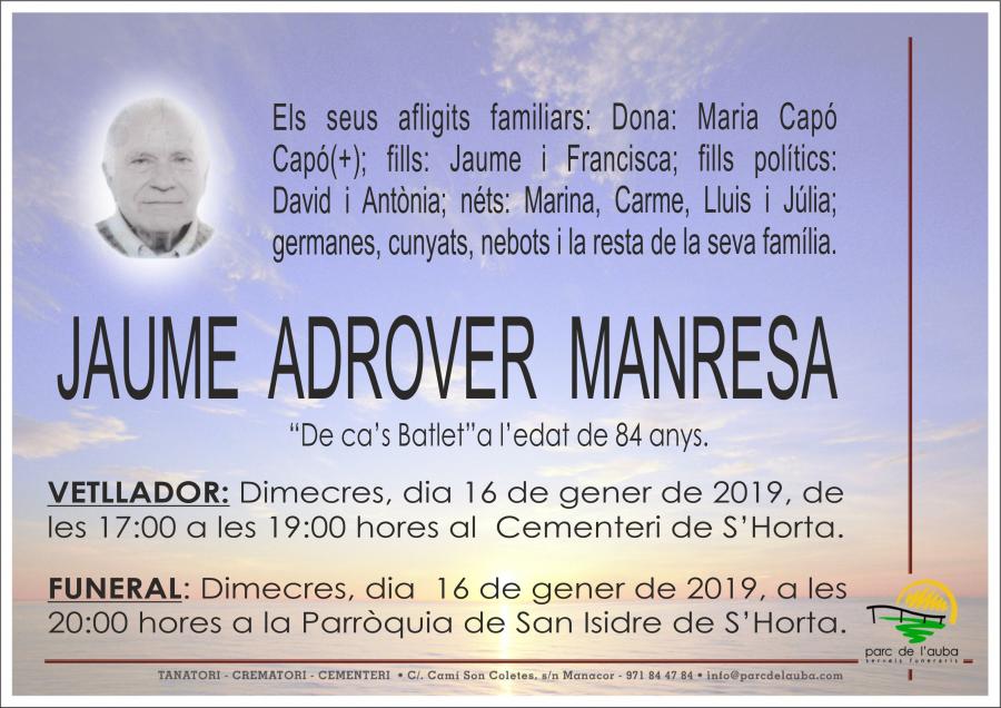 JAUME ADROVER MANRESA