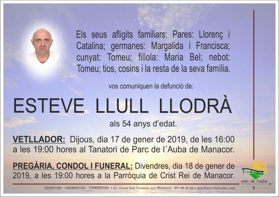 ESTEVE LLULL LLODRÀ