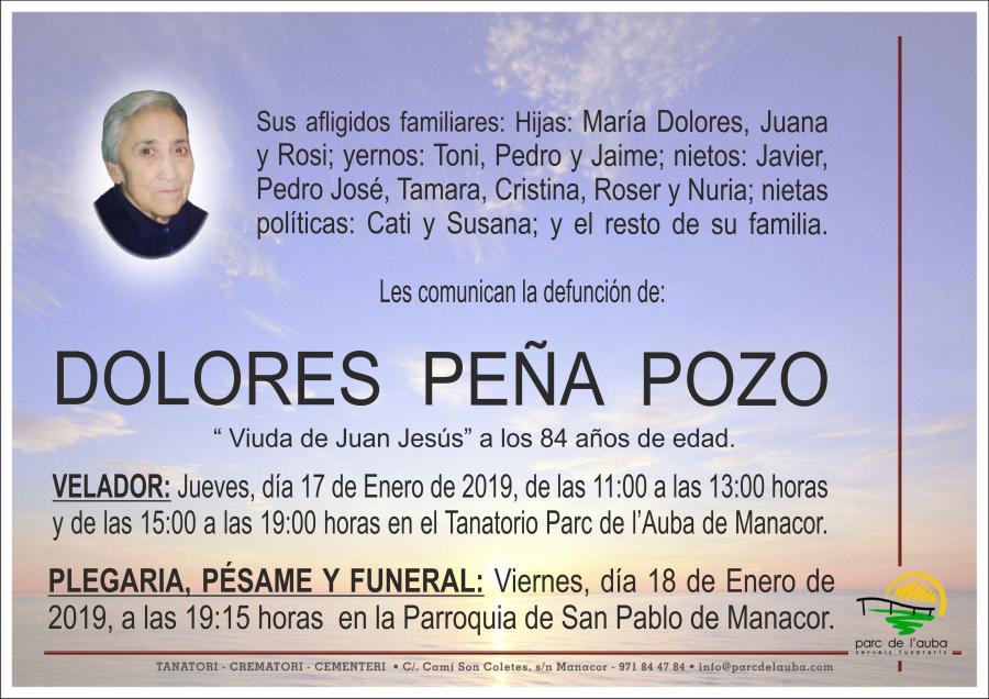 DOLORES PEÑA POZO
