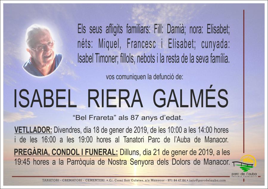ISABEL RIERA GALMÉS