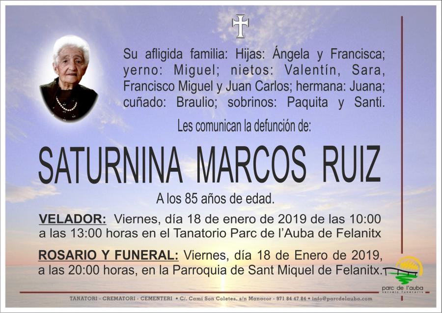 SATURNINA MARCOS RUIZ