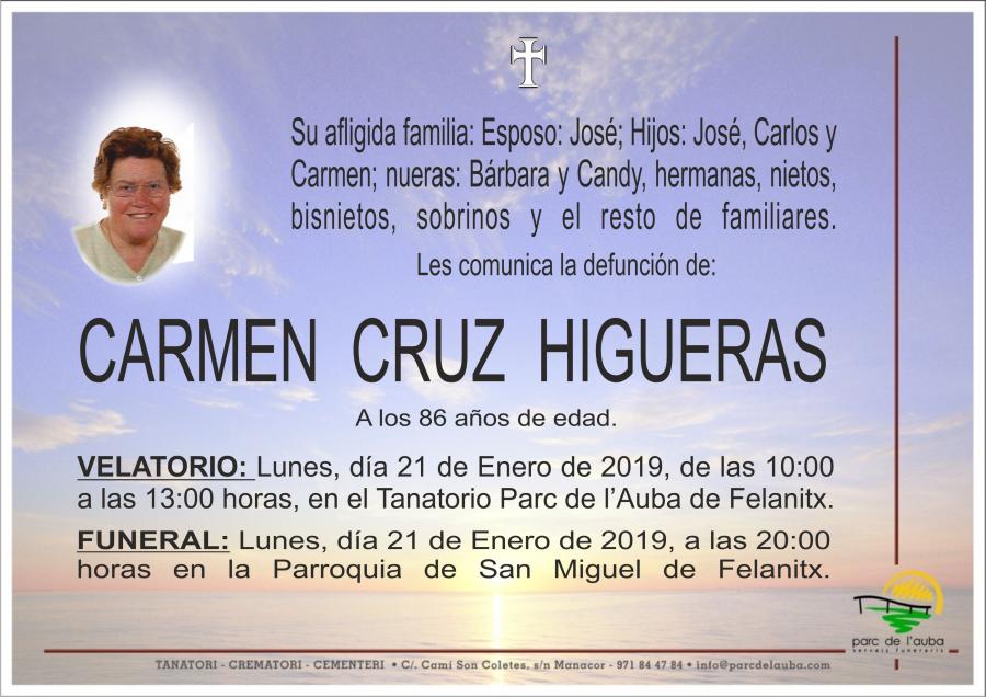 CARMEN  CRUZ HIGUERAS