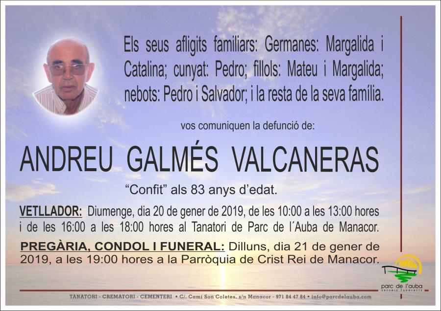 ANDREU GALMÉS VALCANERAS
