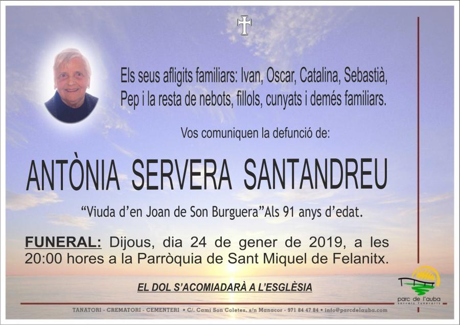 ANTÃ'NIA SERVERA SANTANDREU