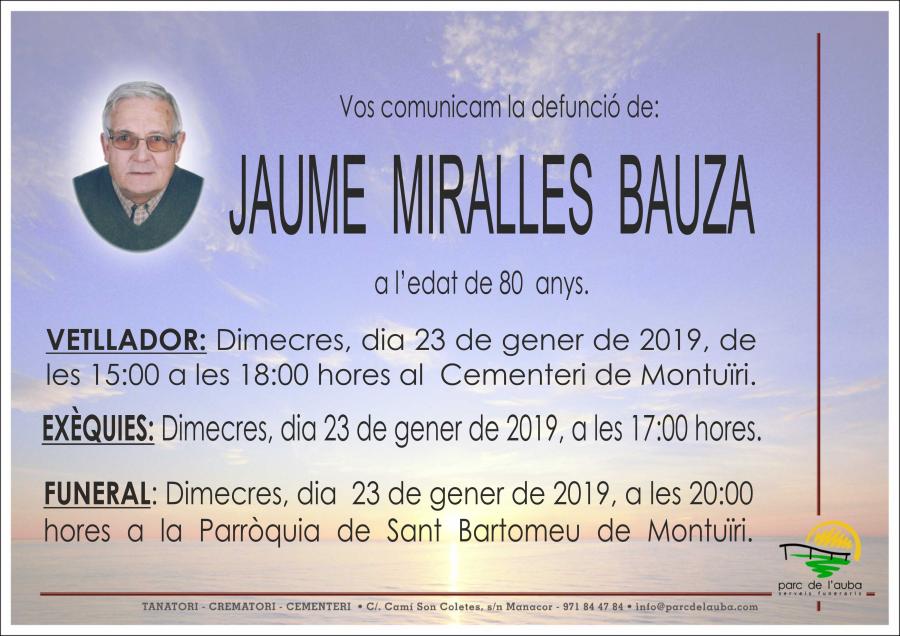 JAUME MIRALLES BAUZA