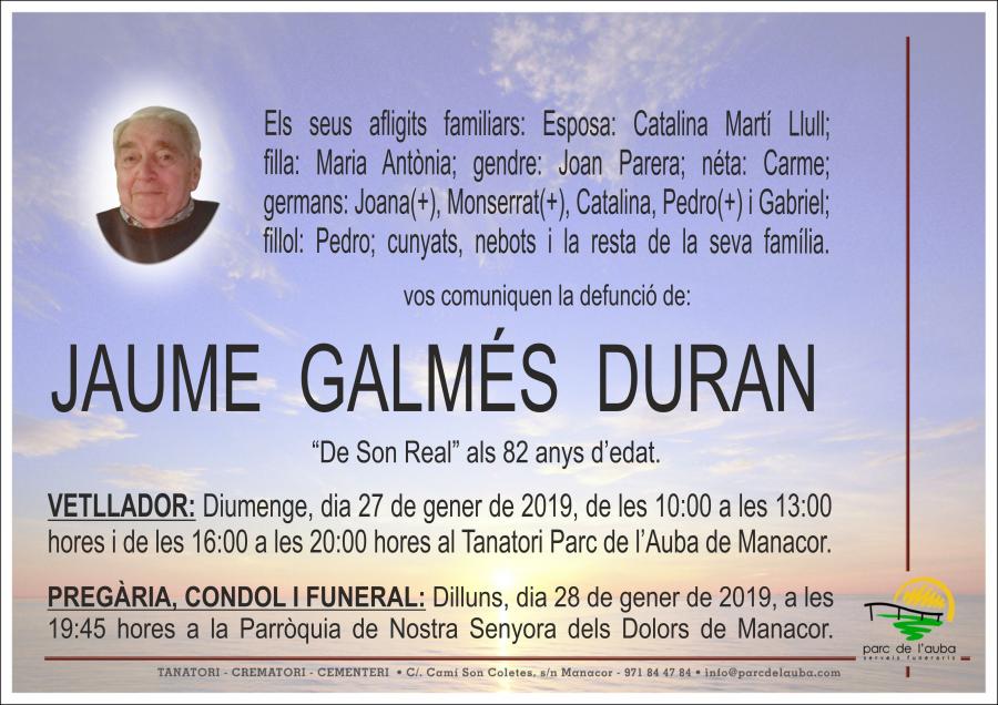 JAUME GALMÉS DURAN