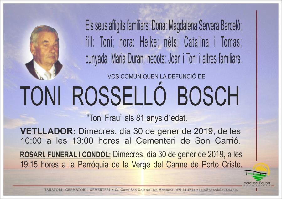 TONI ROSSELLÓ BOSCH