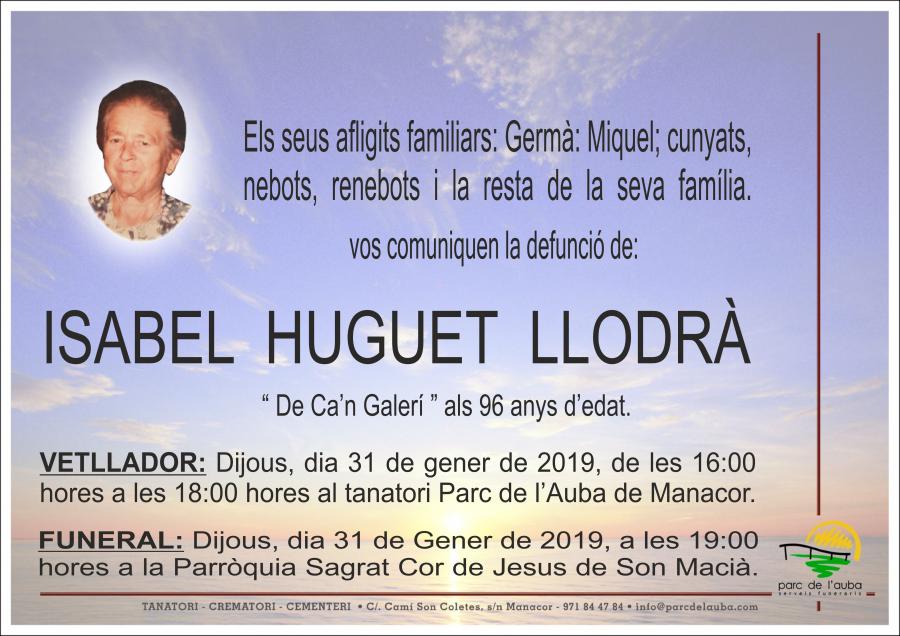 ISABEL HUGUET LLODRÀ