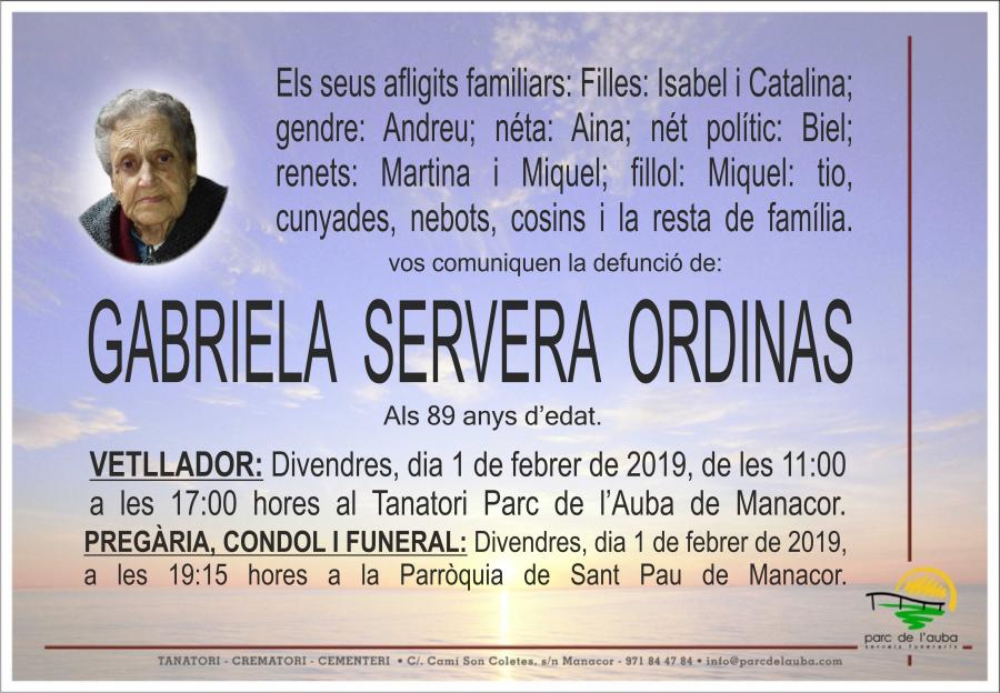GABRIELA SERVERA ORDINAS