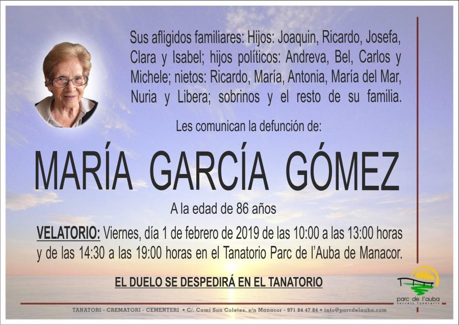 MARÍA GARCÍA GÓMEZ