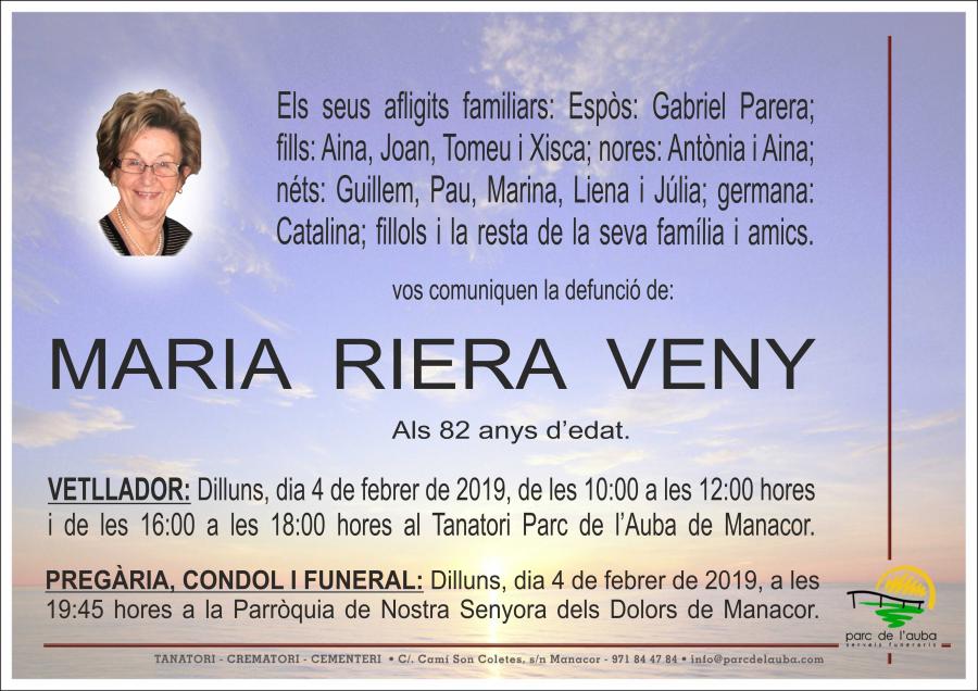 MARIA RIERA VENY