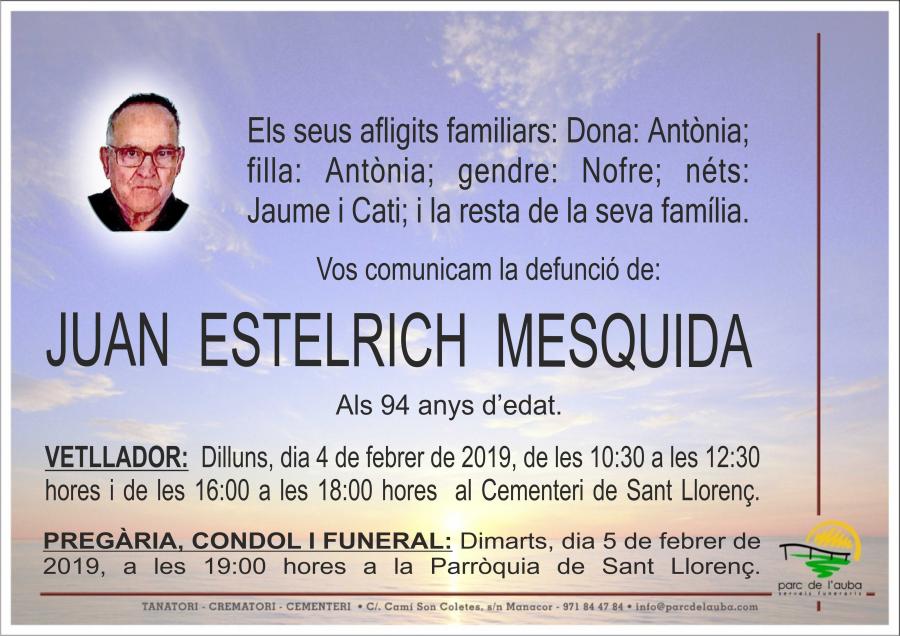 JUAN ESTELRICH MESQUIDA