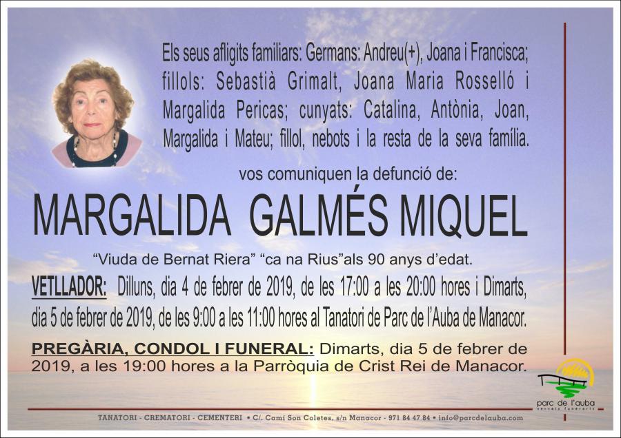 MARGALIDA  GALMÉS MIQUEL
