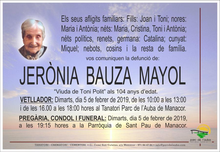 JERÃ'NIA BAUZA MAYOL