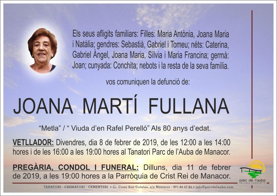 JOANA  MARTÍ FULLANA