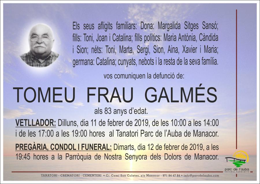 TOMEU FRAU GALMÉS