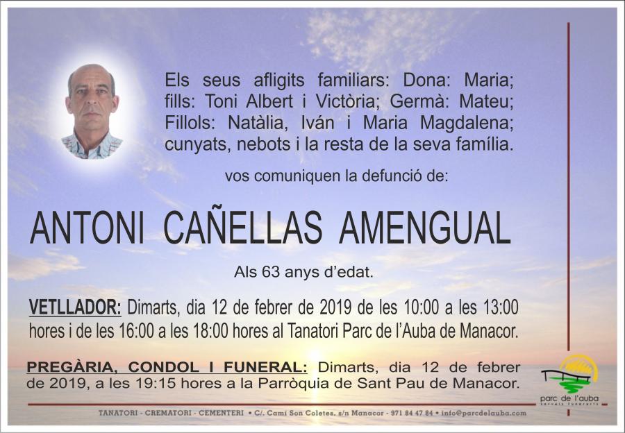 ANTONI  CAÑELLAS AMENGUAL