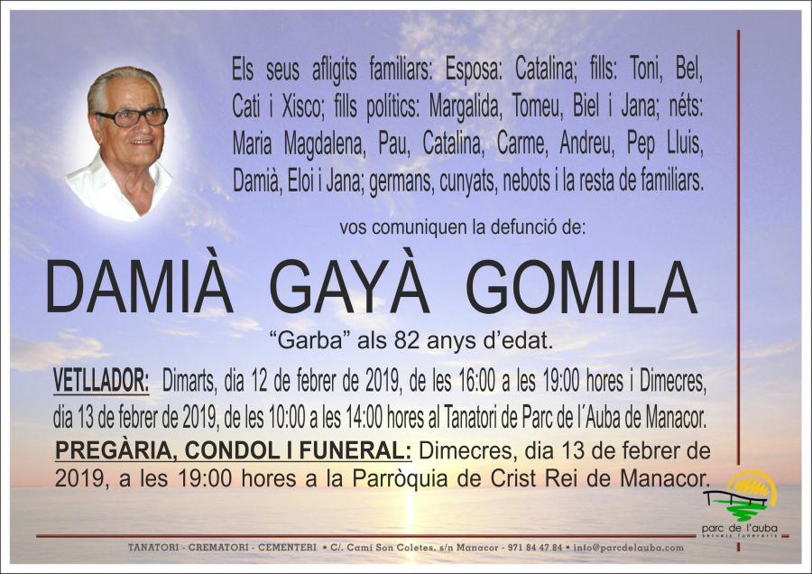 DAMIÀ GAYÀ GOMILA
