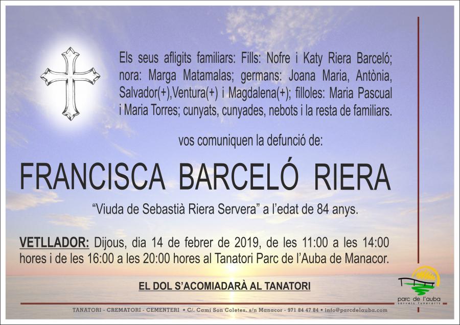 FRANCISCA BARCELÓ RIERA