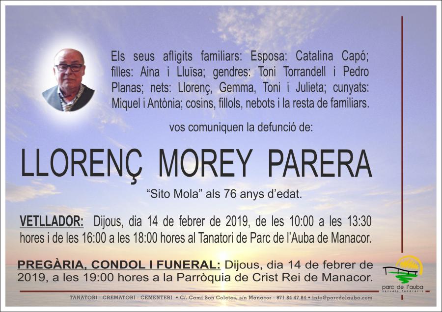 LLORENÇ MOREY PARERA