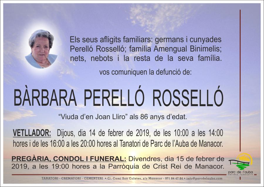 BÀRBARA PERELLÓ ROSSELLÓ