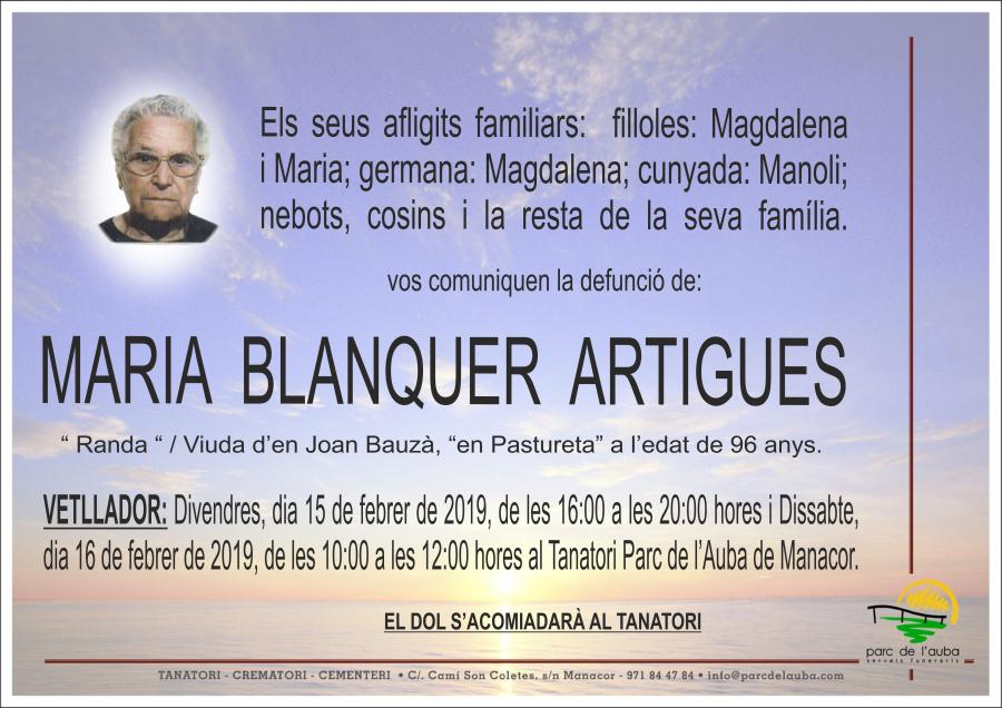 MARIA BLANQUER ARTIGUES