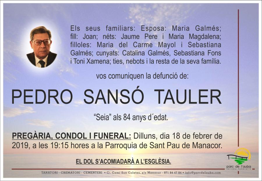 PEDRO SANSÓ TAULER
