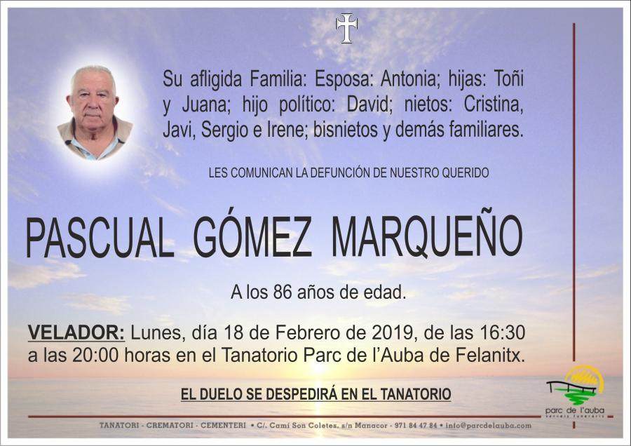 PASCUAL  GÓMEZ MARQUEÑO